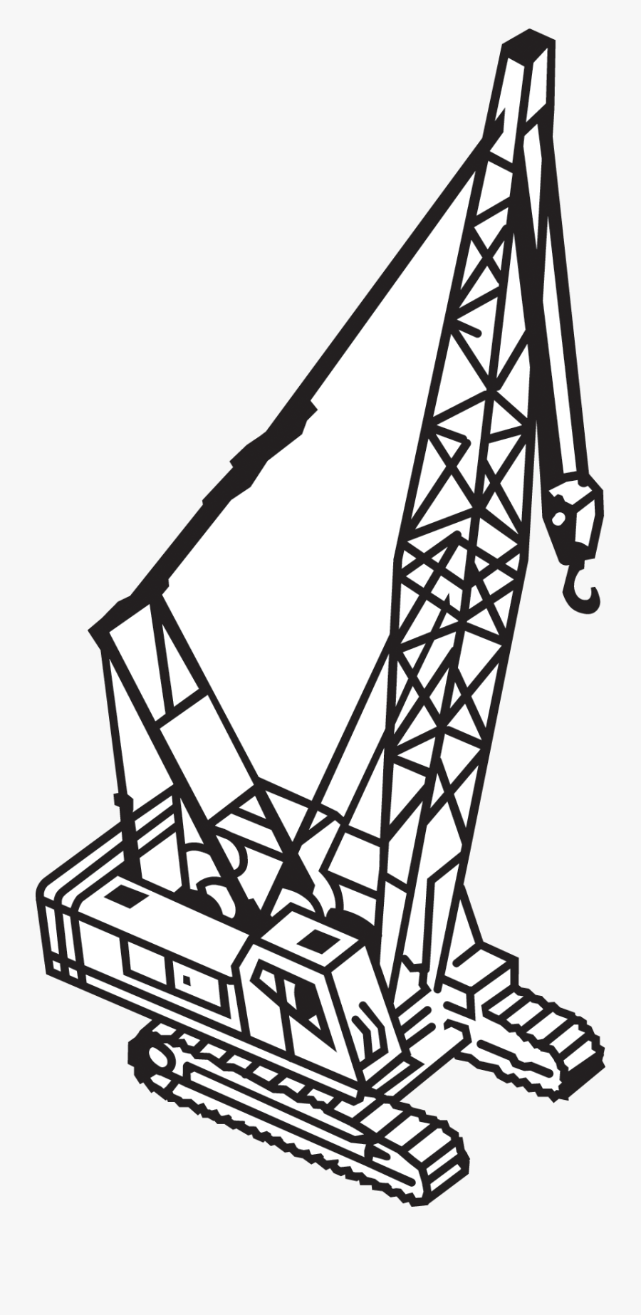 Crane Clipart Tower Design - Illustration, Transparent Clipart