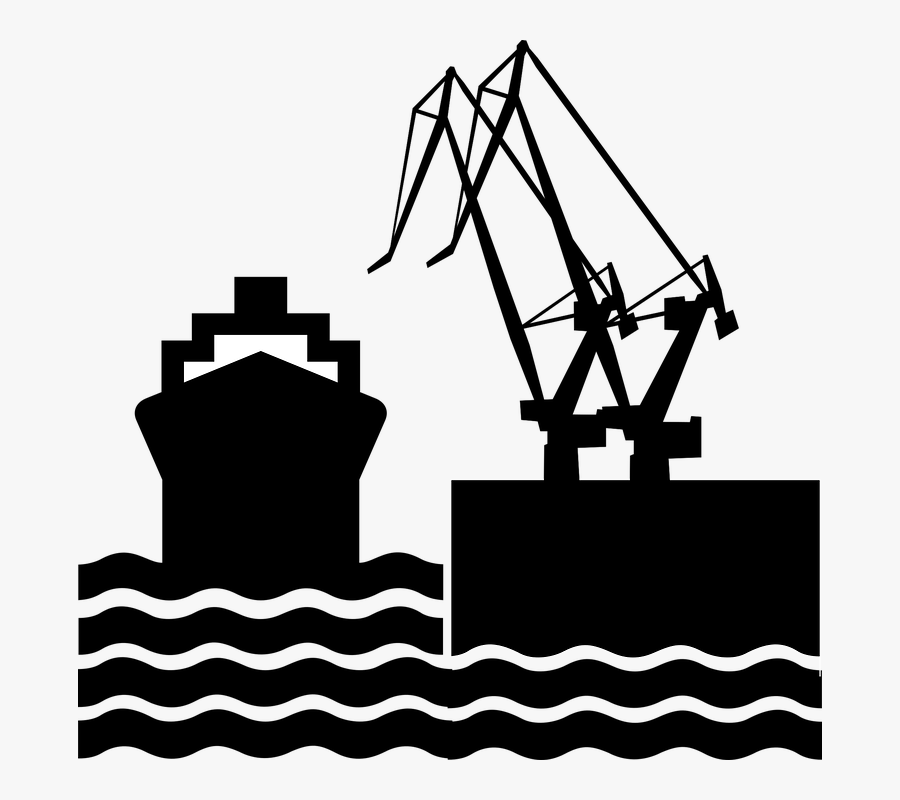 Crane, Dock, Pier, Port, Sea, Ship, Terminal, Transport - Port Icon Png, Transparent Clipart