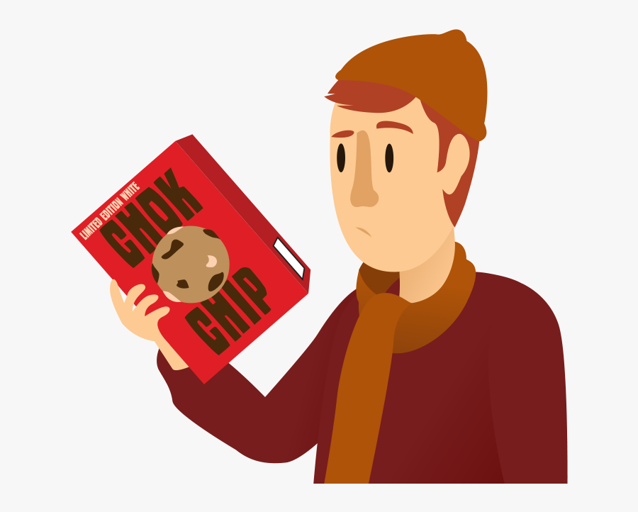 Com Clip Art Free Library - Checking The Nutrition Label Clipart, Transparent Clipart