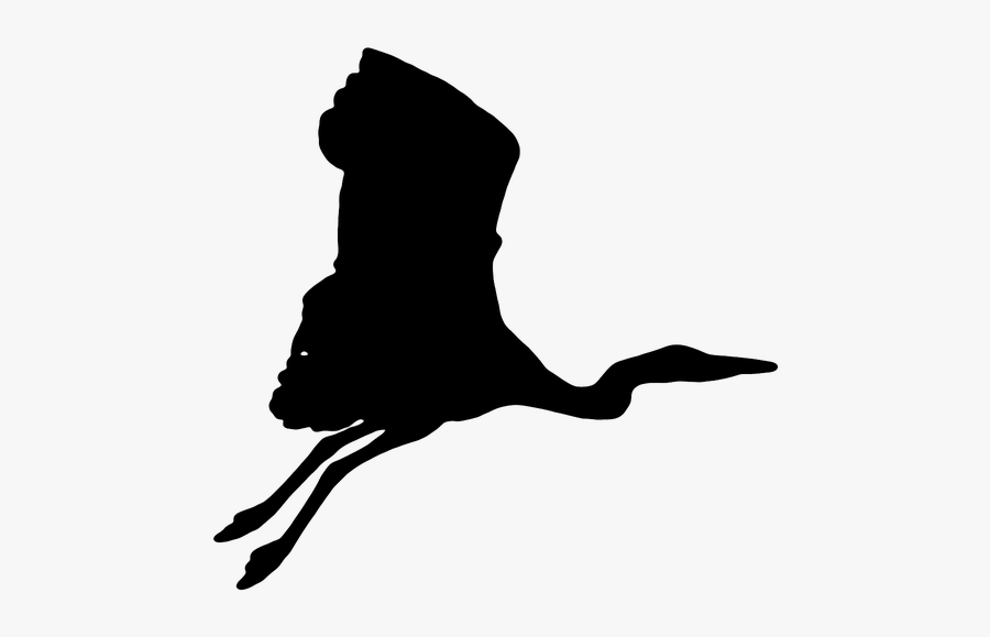 Rose Silhouette 19, Buy Clip Art - Crane Bird Black Png, Transparent Clipart