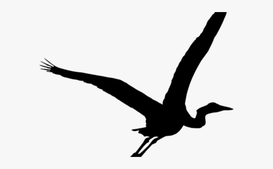 Heron Silhouette- - Silhouette Heron Png, Transparent Clipart
