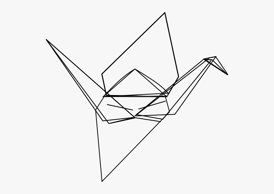 Origami Crane Clip Art, Transparent Clipart
