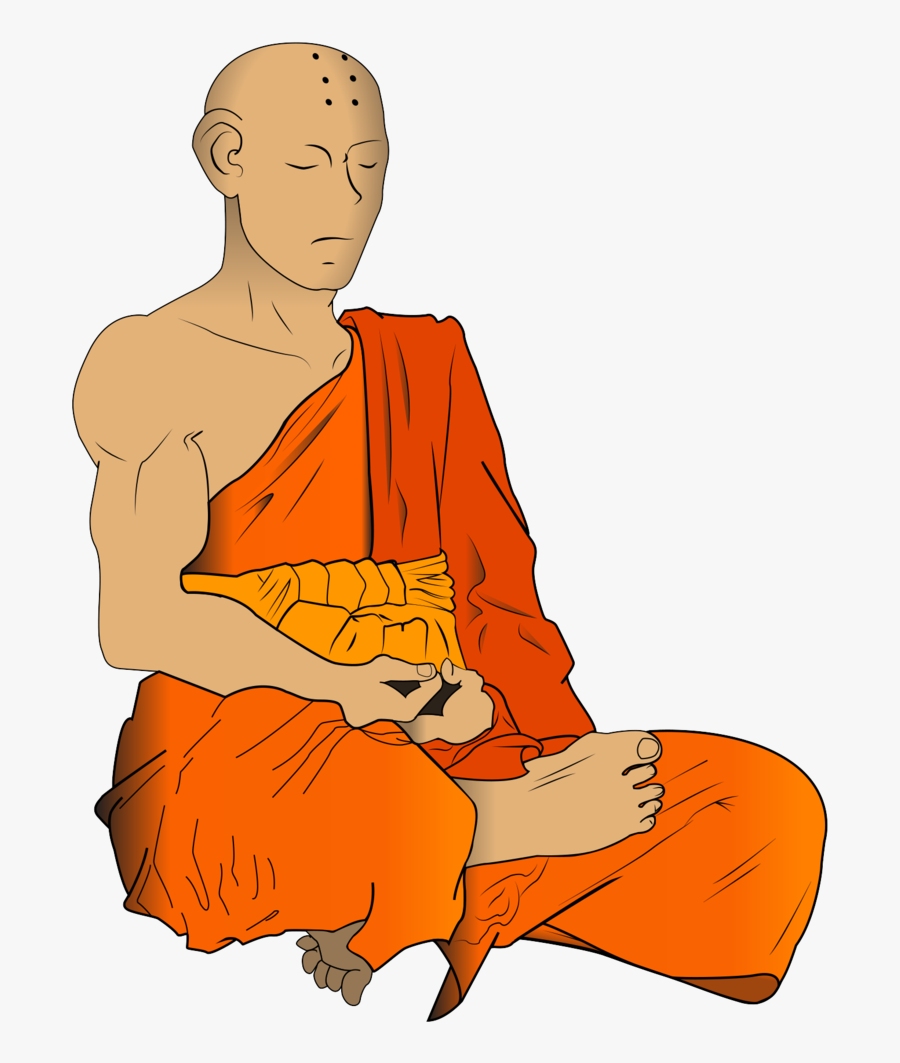Monk Clipart Meditating Buddha - Buddhist Monk Transparent Background, Transparent Clipart