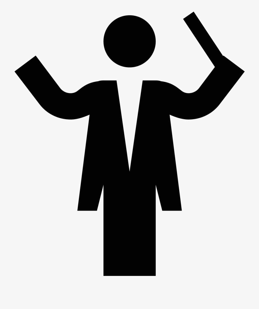 Clip Art Orchestra Conductor Clipart - Music Conductor Icon, Transparent Clipart