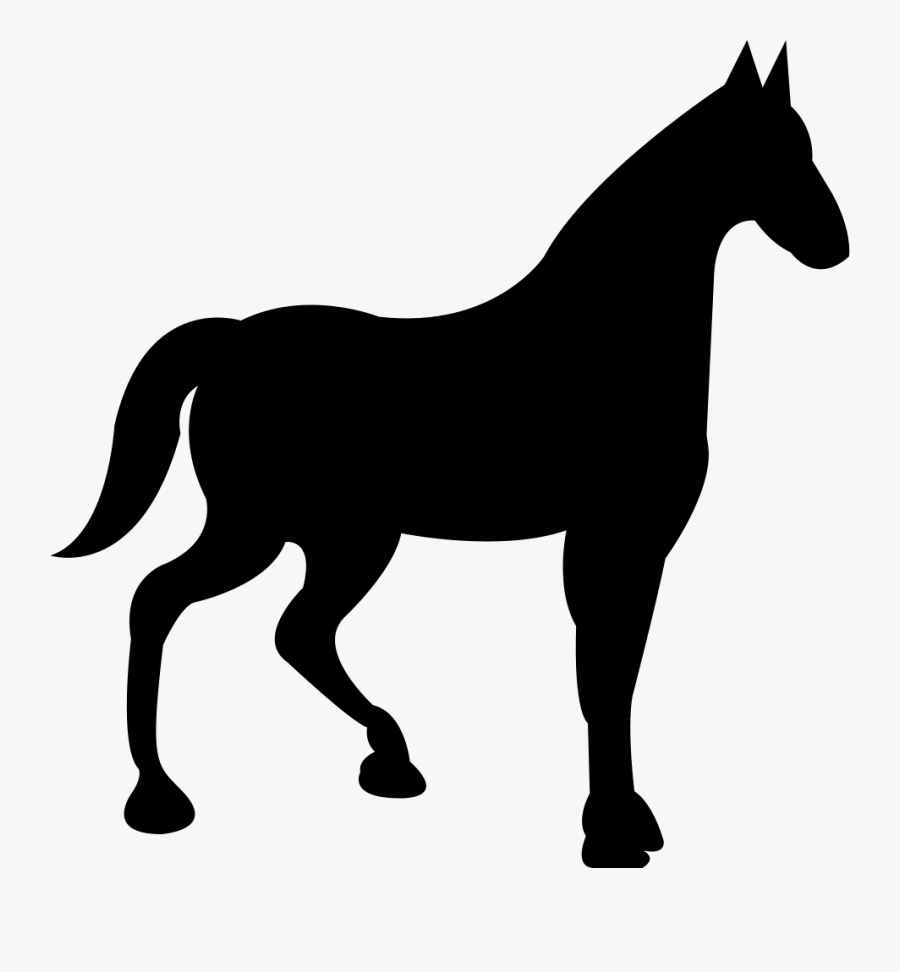 Figure,clip Art,line Art,mustang And White,tail,pack - Horse Racing Icon Silhouette Png, Transparent Clipart