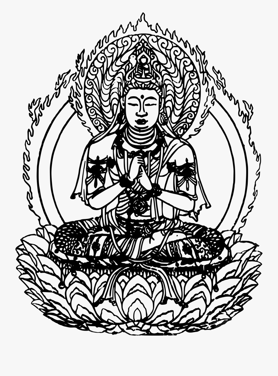 Grave Buddha - Religion Of Japan Drawing, Transparent Clipart