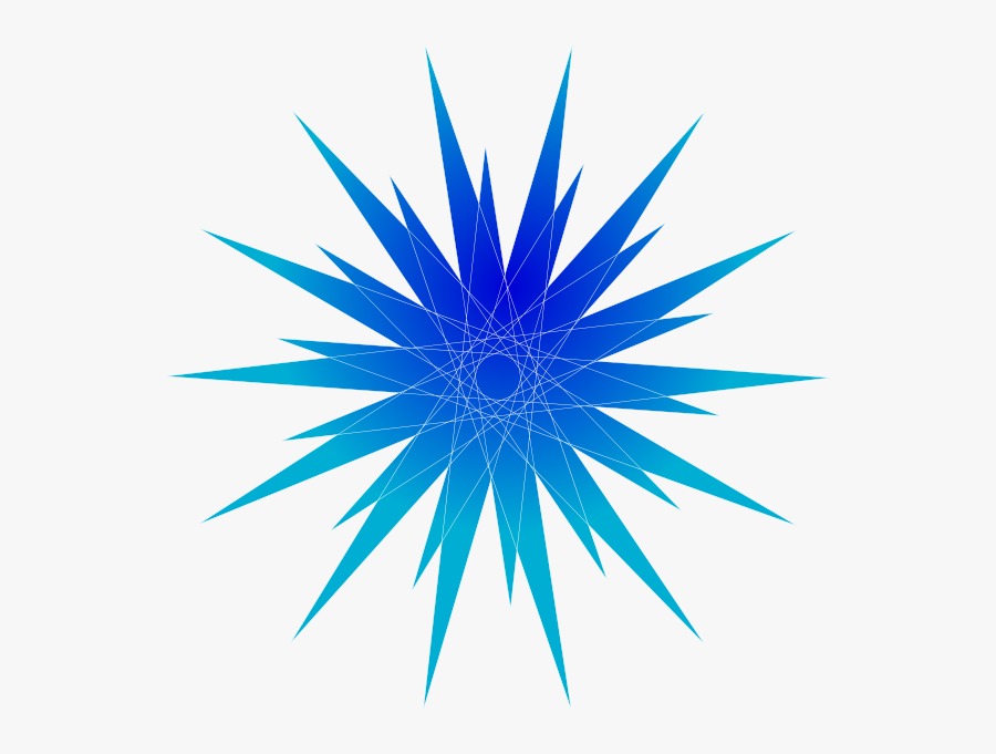 Blue Star Burst Svg Clip Arts - Blue Star Clip Art, Transparent Clipart