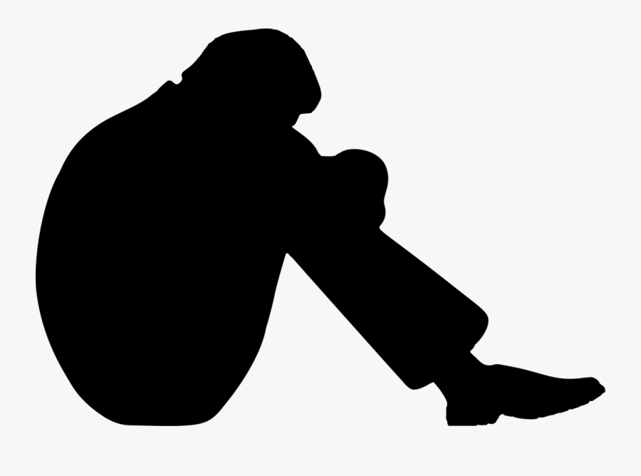 Human Behavior,silhouette,hand - Boy Depression Silhouette Clipart, Transparent Clipart