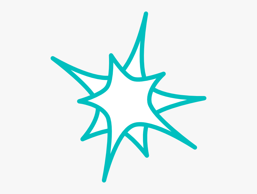 Star Burst Clipart Black And White - Teal Star Clip Art, Transparent Clipart