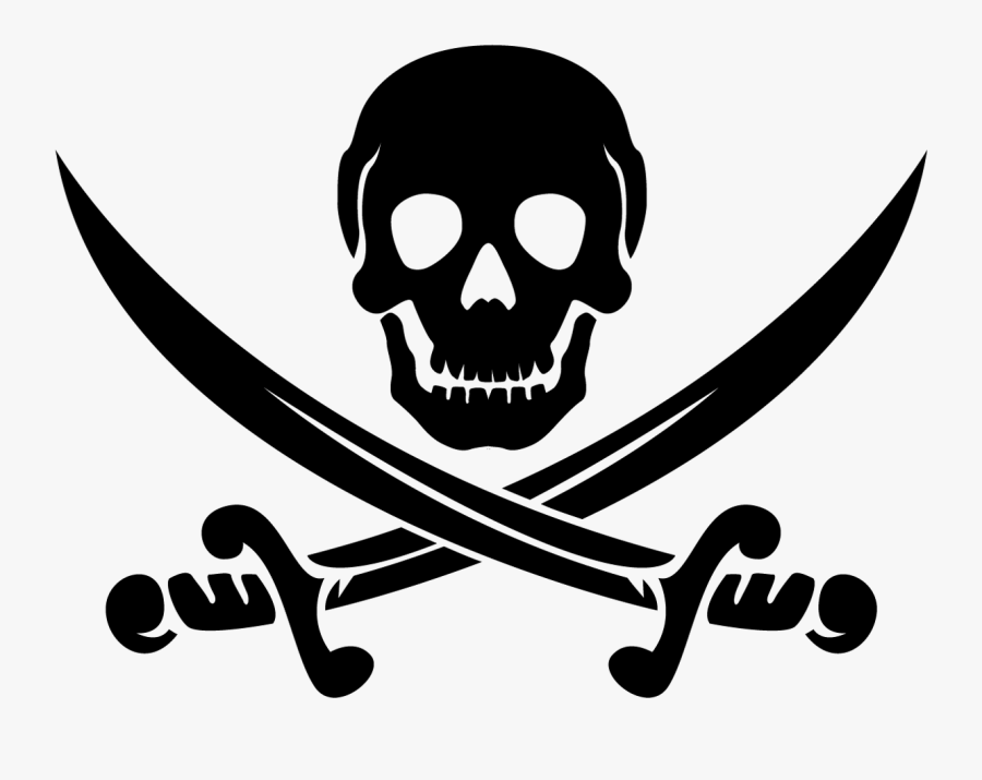 Piracy Jolly Roger Clip Art - Pirate Png, Transparent Clipart