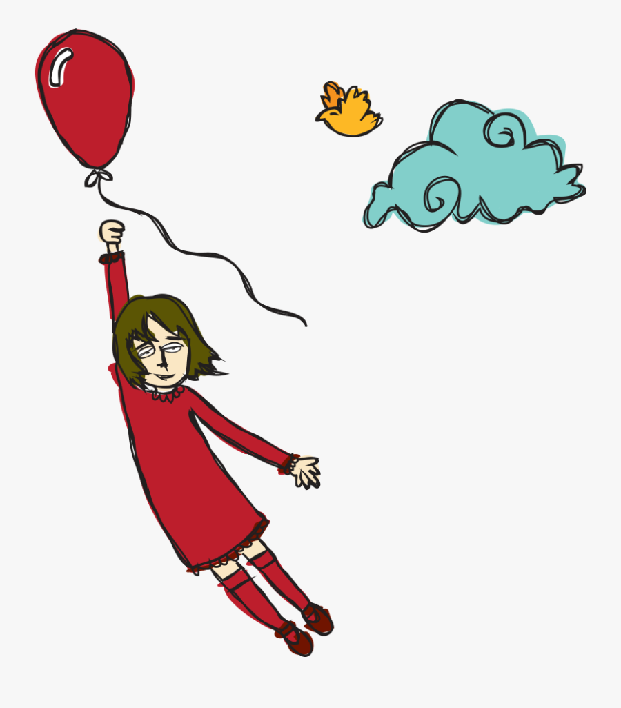 Balloon - Letting Go Of Balloons Cartoon, Transparent Clipart