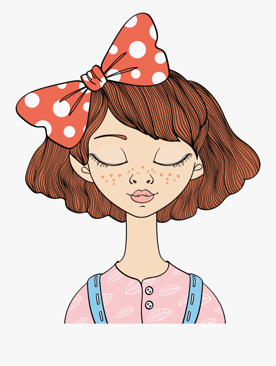 Cute Girl Hair Vector, Transparent Clipart