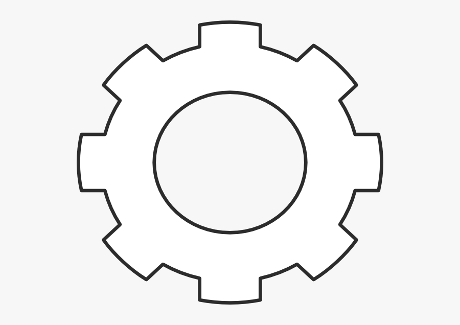 Gear Clip Art At Clker - Gear Icon White Png, Transparent Clipart