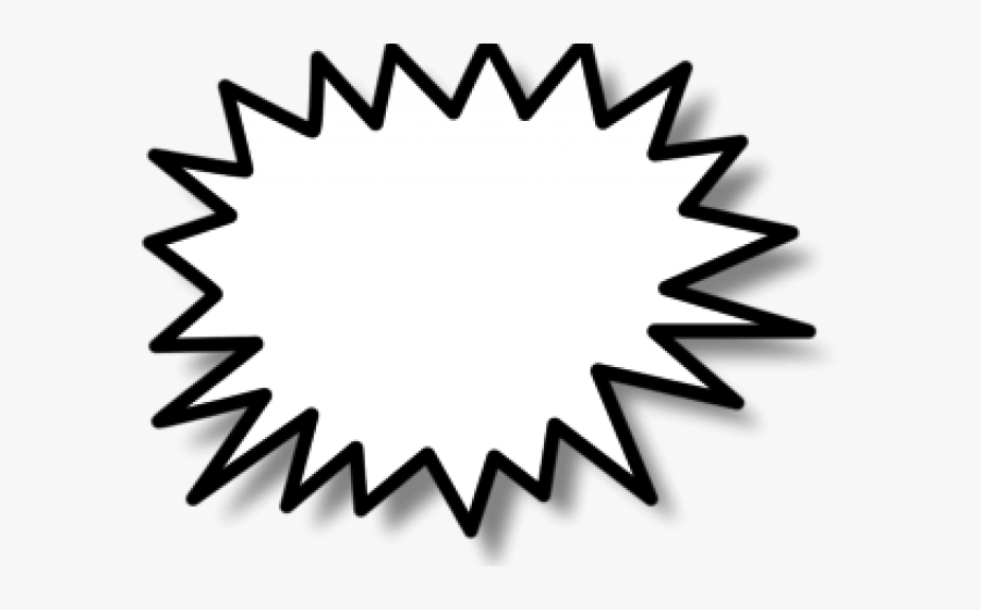 Transparent Explosion Clipart Black And White - Star Burst Clip Art, Transparent Clipart