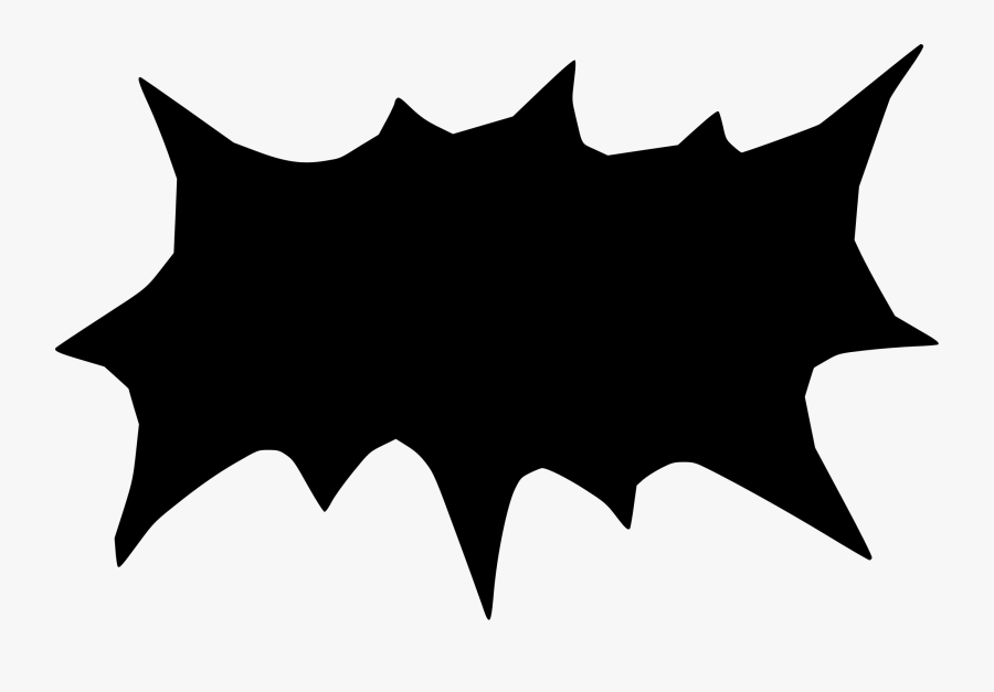 Bat,leaf,symmetry - Speech Balloon For Comics Black, Transparent Clipart