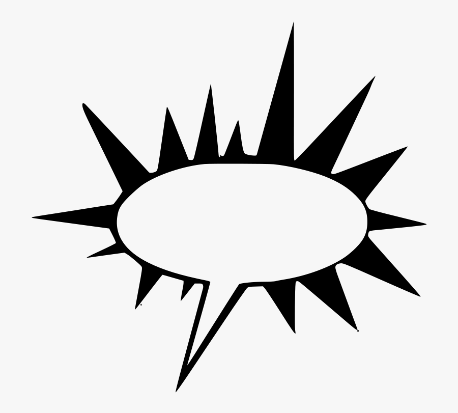 Burbujas De Conversacion Png Transparent Png , Png - Speech Balloon Clipart Png Black And White, Transparent Clipart