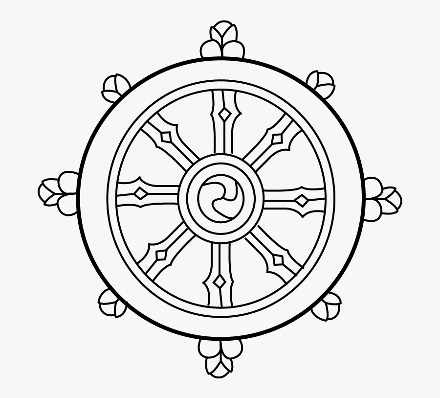 Buddhism - Dharma Wheel Buddhism Symbol, Transparent Clipart