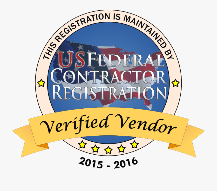 Us Federal Contractor Registration Verified Vendor, Transparent Clipart