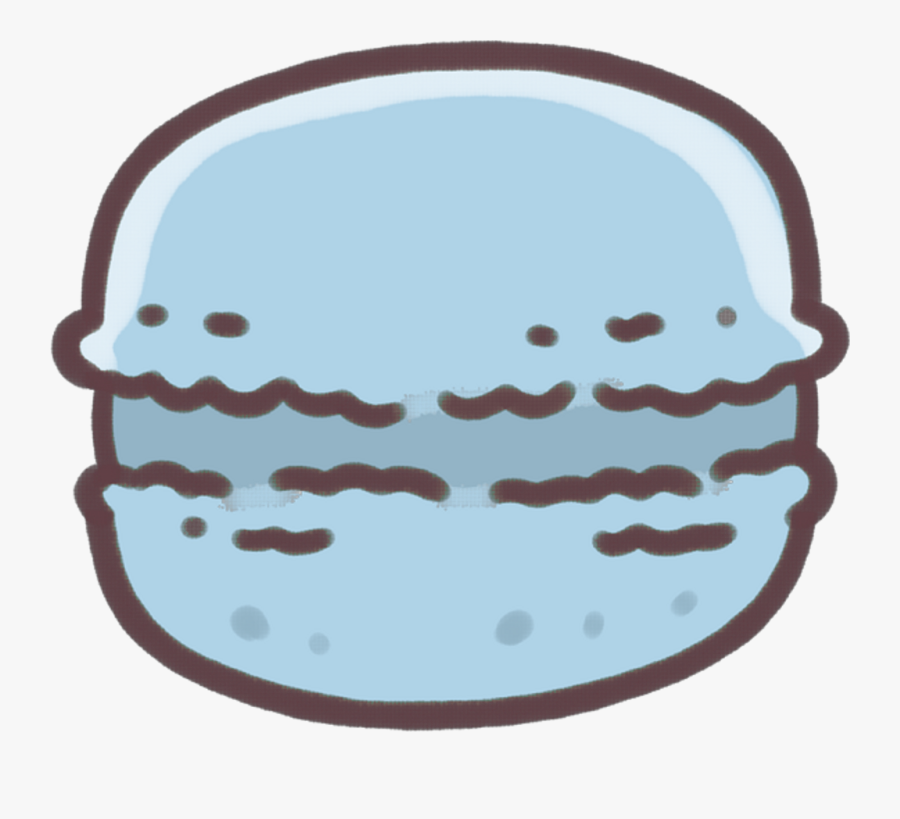 Kawaii Cute Pastel Macaron Blue Food Sweet Candy Food - Cute Pastel Blue Png, Transparent Clipart