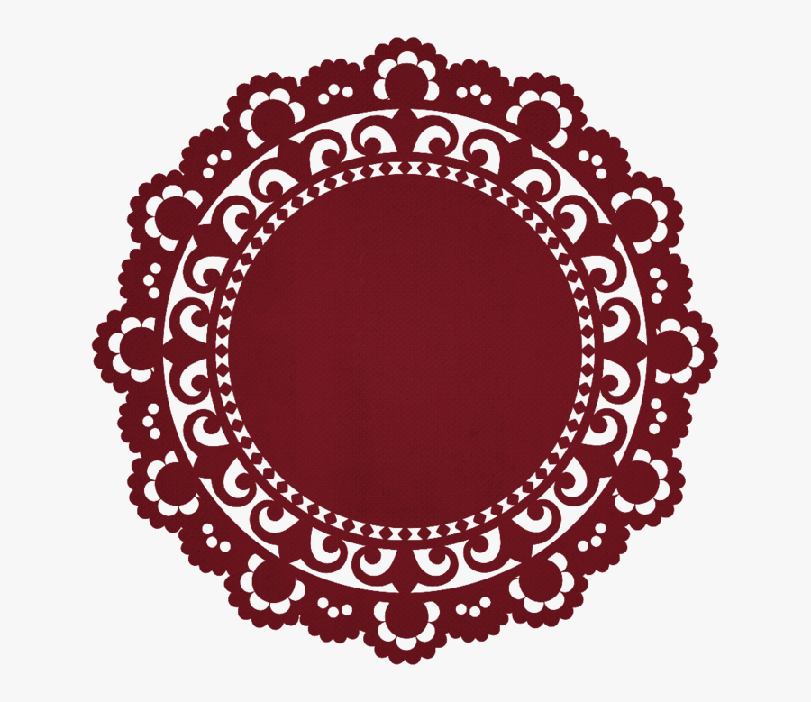 Grandma-s Kitchen Red Doily Graphic Mat Lace Embellishment - Transparent Doily Png, Transparent Clipart
