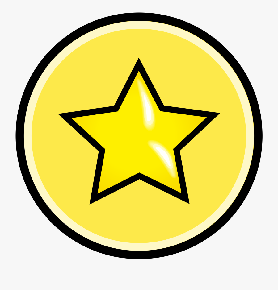 Png Library Button Yellow Big Image - Star Kids Yellow, Transparent Clipart