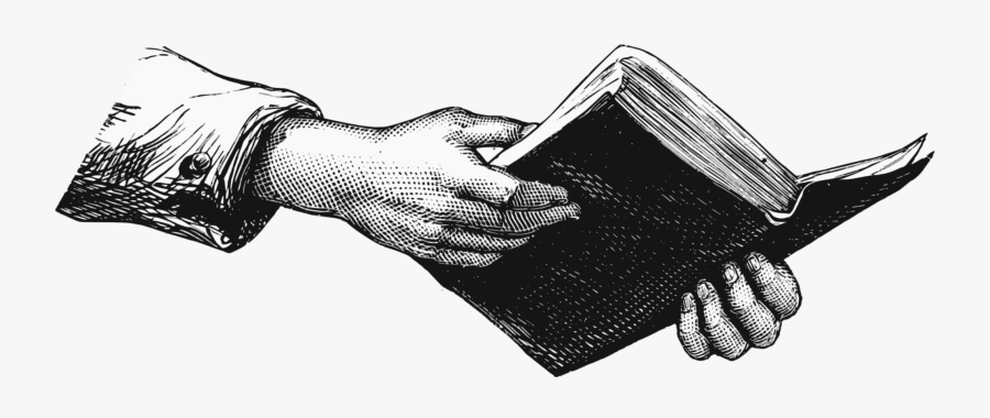 Visual Arts,art,angle - Hands Holding A Book, Transparent Clipart