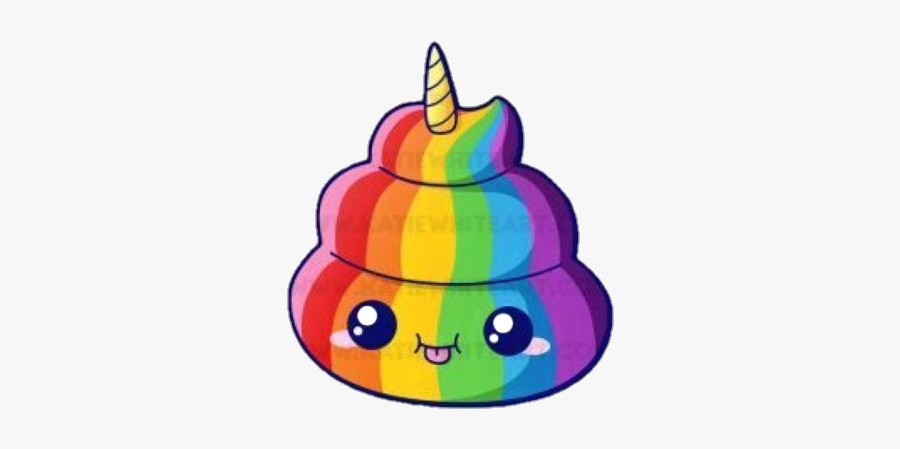 Tumblr Cute Arcoiris Sticker - Unicorn Poop Png, Transparent Clipart