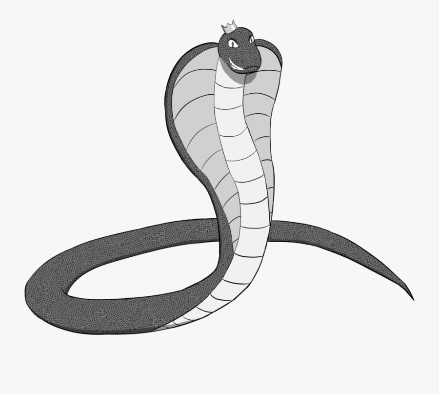 Transparent Snakes Clipart Black And White - King Cobra Animated Snake, Transparent Clipart