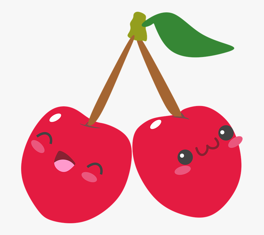 Cherry Red Network - Kawaii Cherry, Transparent Clipart