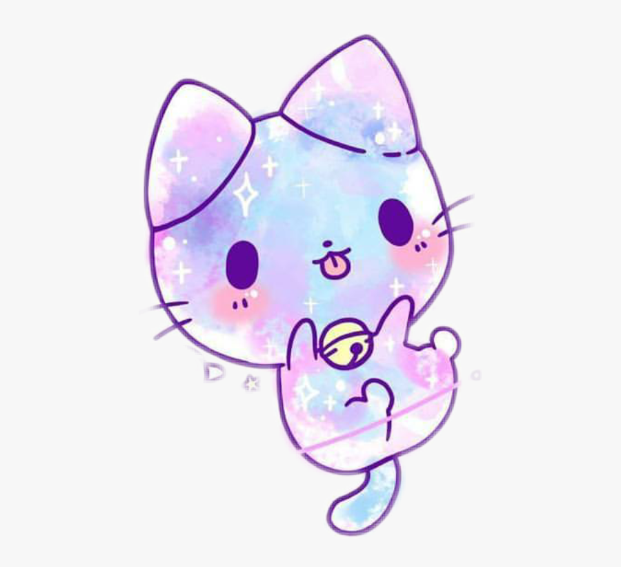 Clip Art Galaxy Galaxia Cat Gato - Kawaii Galaxy Cat, Transparent Clipart