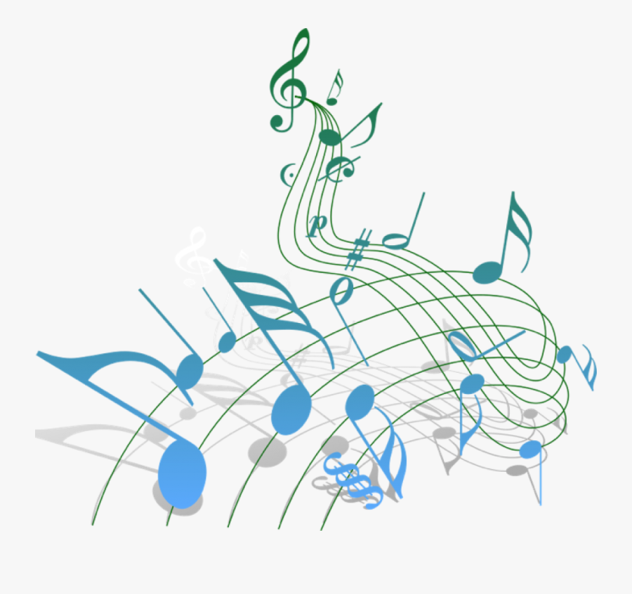 Gr 6 7 Band Concert @ Knoll - Blue And Green Music Notes, Transparent Clipart