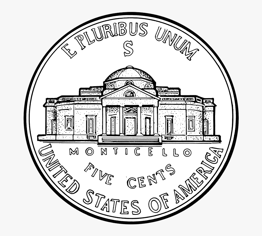 Five Cents Dollar Coin, Transparent Clipart