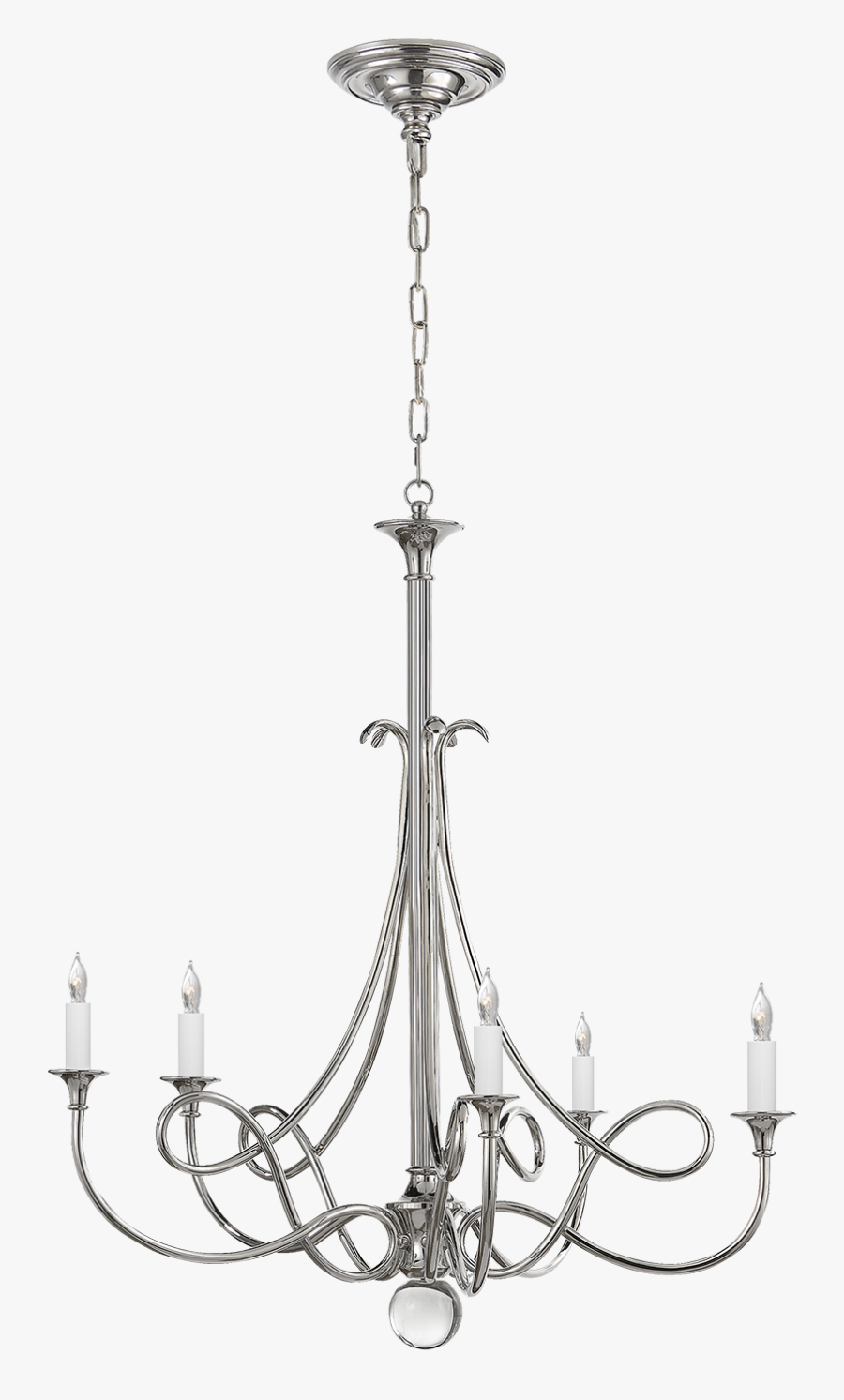 Collection Of Free Chandelier Drawing Technical Download - Eric Cohler Twist 5 Light 26 Inch Polished Nickel Chandelier, Transparent Clipart