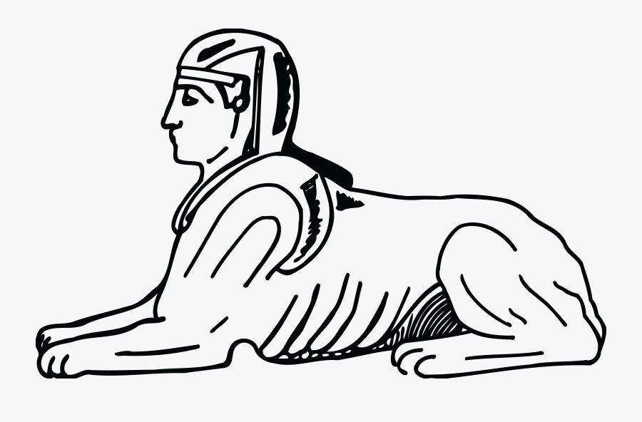 Free Clipart Of An Egyptian Sphinx - Drawing Pyramids Of Egypt, Transparent Clipart