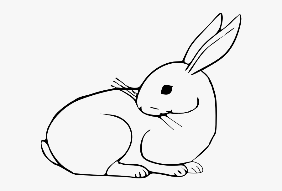 Clipart - Easter Rabbit - Black And White Rabbit Clipart Png, Transparent Clipart