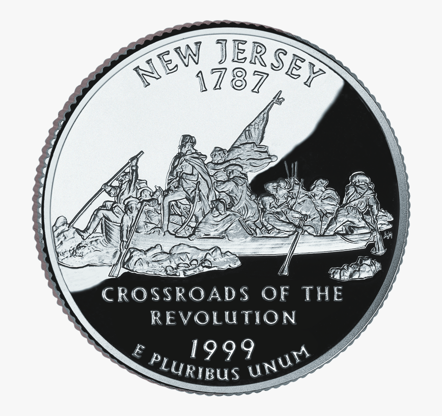 Quarter Dollar 1999 New Jersey, Transparent Clipart
