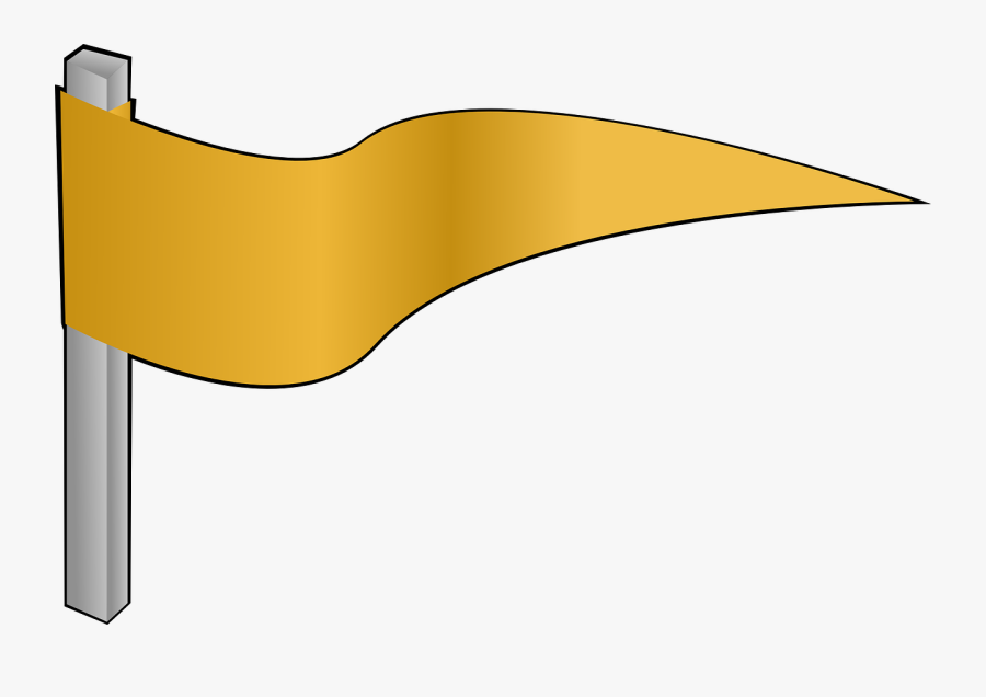 Pennon Flag Yellow Free Picture - Gold Flag Png, Transparent Clipart