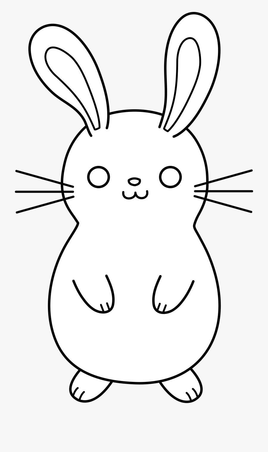 Face Rabbit Black And White Clipart, Transparent Clipart