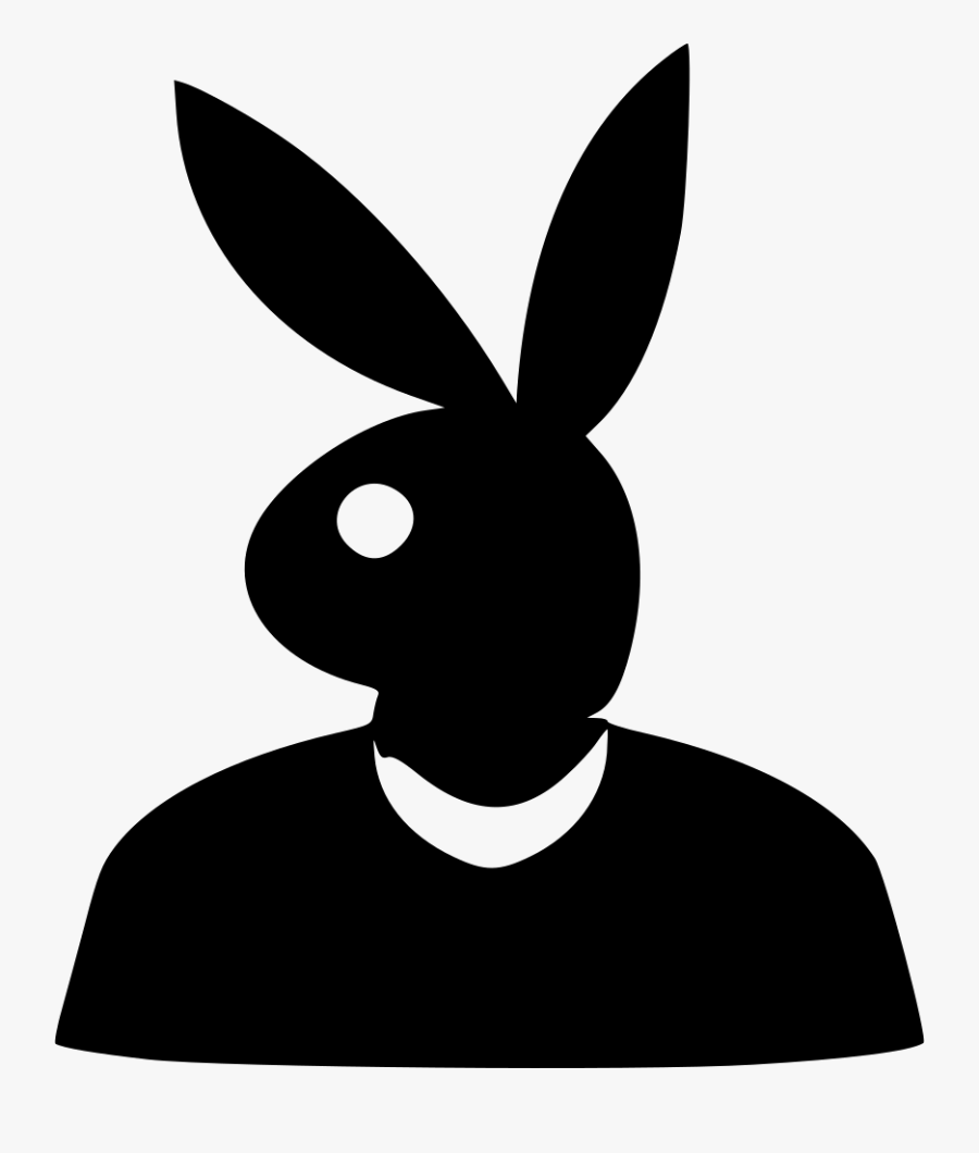 Black And White,clip - Playboy Logo Hd, Transparent Clipart