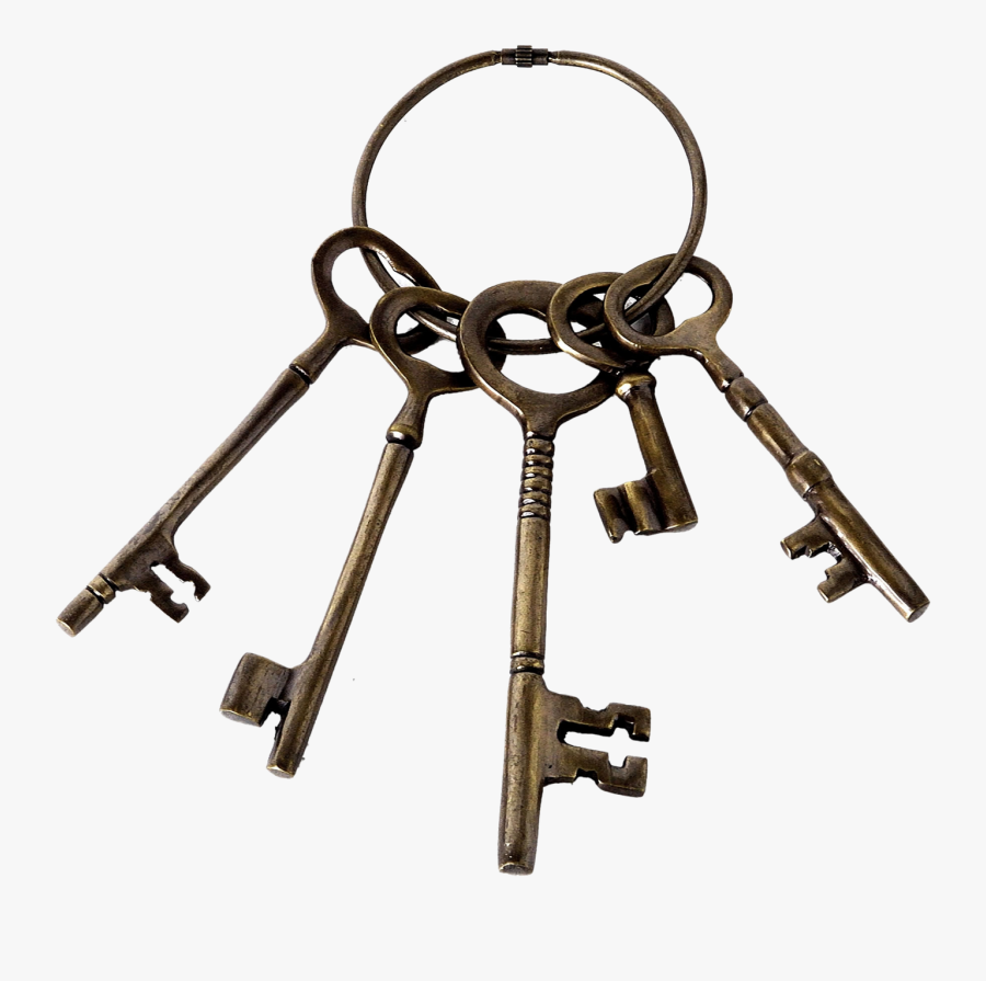 Old Keys On Ring, Transparent Clipart