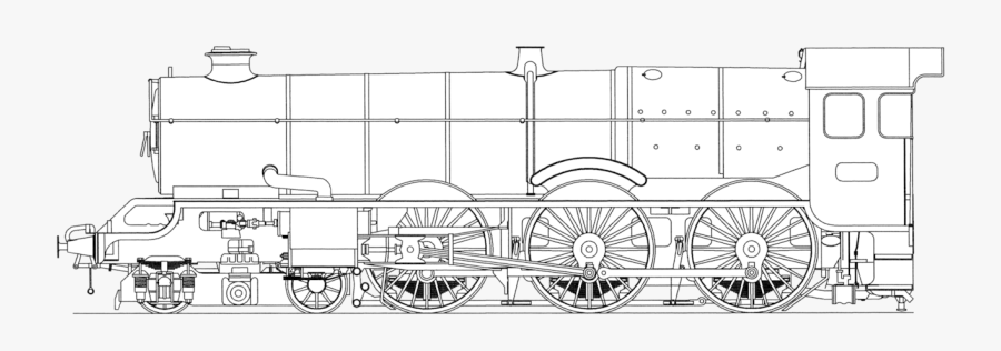 Transparent Steam Locomotive Clipart - Steam Locomotive Drawing, Transparent Clipart