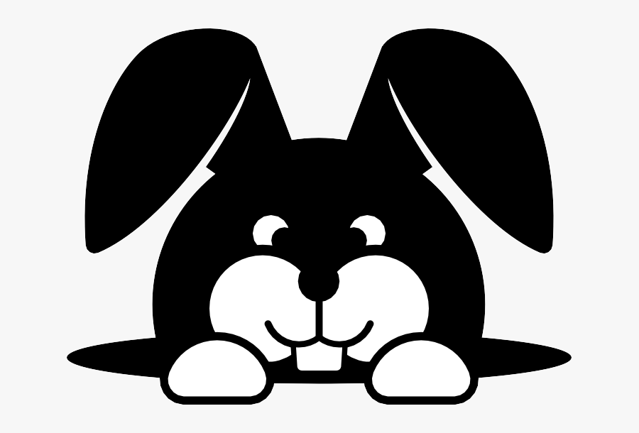 Rabbit In Hole Cartoon Png, Transparent Clipart