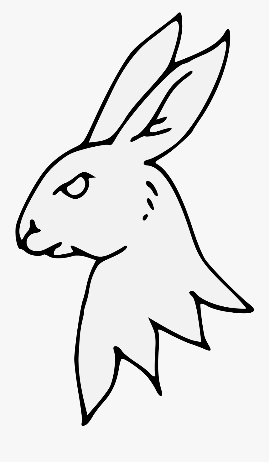 Rabbits Drawing Head Transparent Png Clipart Free Download - Drawing A Rabbit Head, Transparent Clipart