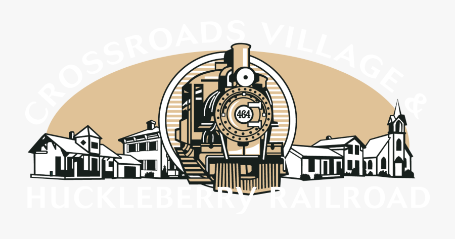 Crossroads Village & Huckleberry Railroad Logo, Transparent Clipart