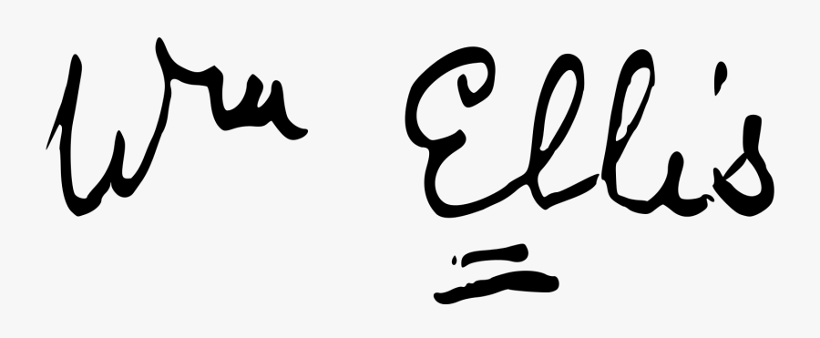 William Ellis Signature, Transparent Clipart