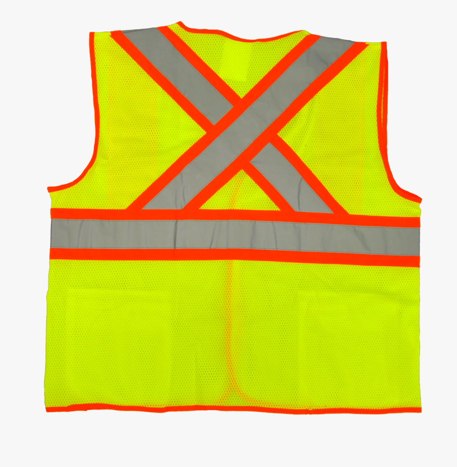 Deluxe High Visibility Fluorescent Safety Vest - Vest, Transparent Clipart
