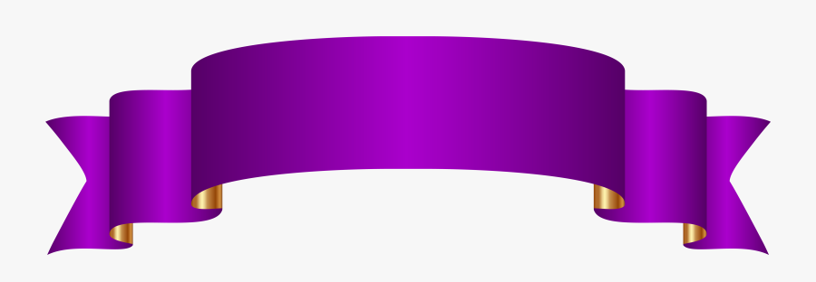 Purple Banner Transparent Png Clip Art Image - Purple Ribbon Banner Png, Transparent Clipart