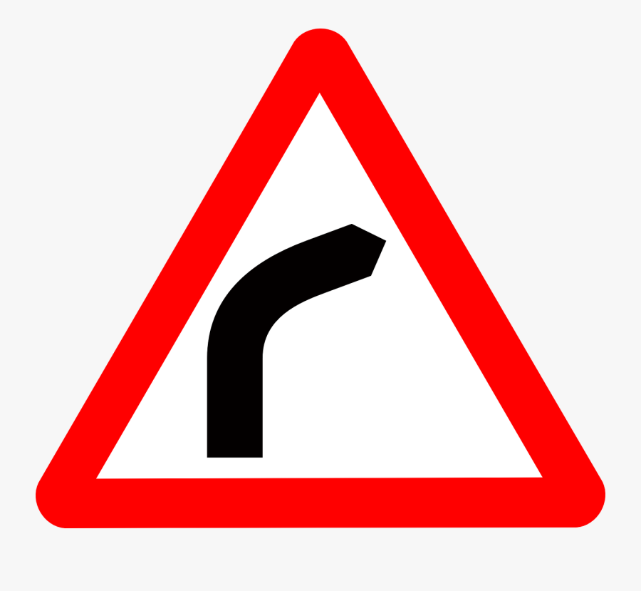 Triangle,area,logo Sharp Curve Road Sign , Free Transparent Clipart