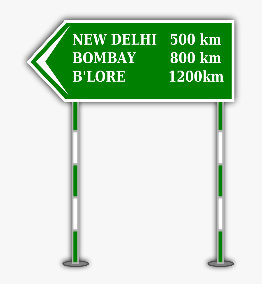 Road Board, Transparent Clipart