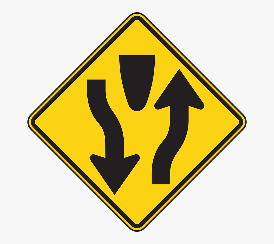 Highway Car Clipart - Divided Highway Sign, Transparent Clipart